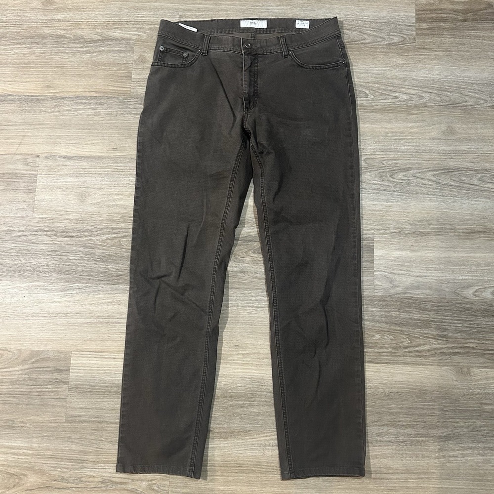 Brax Feel Good Cooper Fancy‎ Jeans Mens 35/34 Dark Brown Espresso Regular Fit